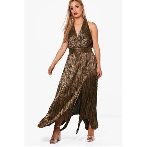 Gold Halter Dress